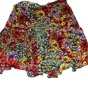 an Urban Outfitters vibrant floral mini skirt size XS